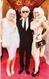  ?? VINCENZO D’ALTO ?? CHOUPETTE-WICH: Henry Karp is flanked by fiancée Cynthia Marineau and Jennifer Campbell.