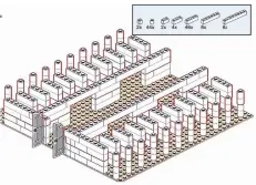  ?? ?? Mit einer speziellen Software für jedes zu bauende Gebäude wurde eine Schritt-für-Schritt-Anleitung erstellt.