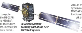  ??  ?? A Galileo satellite forming part of the new MEOSAR system