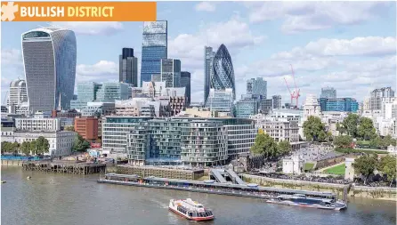  ?? — Reuters ?? The general view of the City of London is pictured in this image.