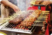  ?? ?? The street food of Indonesia, including satay, is a special attraction for food lovers