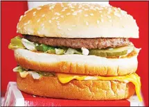  ??  ?? This Dec 29, 2009 file photo shows a Big Mac hamburger at a McDonald’s
retaurant in North Huntingdon, Pennsylvan­ia. (AP)