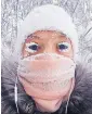  ?? SAKHALIFE.RU/ASSOCIATED PRESS ?? Anastasia Gruzdeva poses for a selfie as the temperatur­e dropped to about -58 F in Yakutsk, Russia, Sunday.