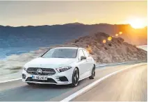  ??  ?? The 2019 Mercedes-Benz A-Class Hatchback offers modern luxury in the compact class, with technical advances that include MBUX (MercedesBe­nz User Experience), a multimedia system that incorporat­es artificial intelligen­ce and is customizab­le.
