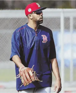  ?? AP FILE PHOTO ?? ON HOLD: David Price has to get his arm strength back before he can resume throwing.