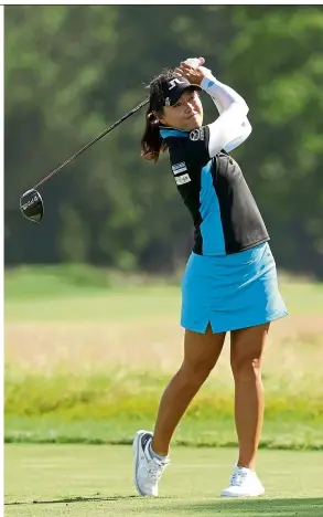  ??  ?? Kelly en route to a solid finish at the LPGA Drive On Championsh­ip.