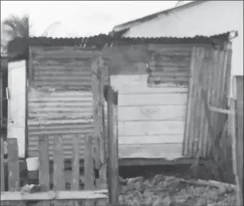  ??  ?? The shack in which Marlon Jordan resided with his grandparen­ts and where he was found dead.