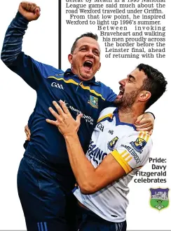  ??  ?? Pride: Davy Fitzgerald celebrates