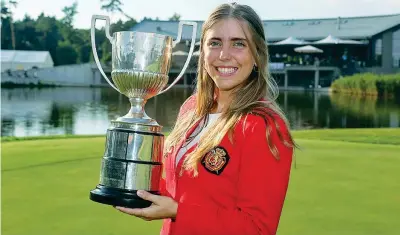  ??  ?? La golfista Celia Barquín Arozamena (22 anni) in una foto d’archivio. Lunedì scorso è stata trovata morta in un campo da golf ad Ames