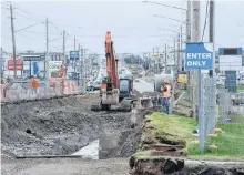  ?? TELEGRAM FILE PHOTO ?? Storm sewer upgrade work being done on Kenmount Road last year during Phase 2.