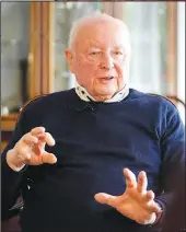  ?? ?? Rubinstein talks April 25 during an interview with The Associated Press at his home in Duesseldor­f, Germany.