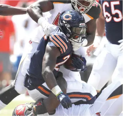  ?? | CHRIS O’MEARA/ AP ?? Bears running back Jordan Howard had only seven yards on nine carries Sunday against the Buccaneers.