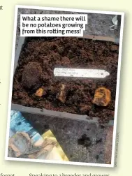  ??  ?? What a shame there will be no potatoes growing from this ro ing mess!