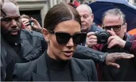  ?? ?? Rebekah Vardy arrives for day two of the libel trial. Photograph: Anadolu Agency/Getty Images