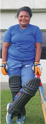  ?? Photo: Sereana Salalo ?? Lanieta Vuadreu during the Cricket T10 Bash at Albert Park, Suva on August 8, 2020.
