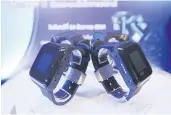  ?? APICHIT JINAKUL ?? Electronic monitoring devices for inmates are displayed at an exhibition.