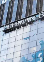  ??  ?? Zentrale von Lehman Brothers in New York: Am 15. September 2008 meldete die Invest mentbank Insolvenz nach Geschäften mit zweifelhaf­ten Hypotheken­papieren.