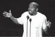  ?? Chris Pizzello, Invision ?? In an interview Tuesday on “TMZ Live,” Kanye West said, “When you hear about slavery for 400 years, for 400 years, that sounds like a choice.”