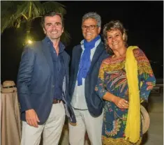  ??  ?? David Anderson, CEO de Sun Resorts avec Patrice Legris, CEO d’Alteo Properties Ltd et Odile Montocchio