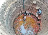  ?? HT PHOTO ?? Groundwate­r level fell in 34% wells in Madhya Pradesh, according to a 2021 report by Central Ground Water Board.