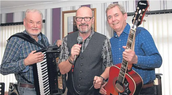  ??  ?? Above: Arbroath band Slipway, from left: Tony Simpson, Alan Mowatt and Ian Lamb. Below: Thomas Moonlight.