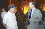  ??  ?? Virgilio Almario and Ambassador
Calvo.