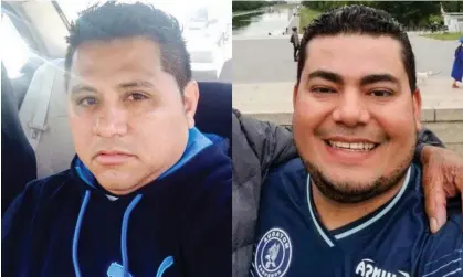  ?? Photograph: via Facebook ?? Miguel Luna, left, and Maynor Yassir Suazo Sandoval, two of the people missing after bridge collapse.