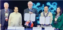  ?? CONTRIBUTE­D PHOTO ?? (From left) Goerge Hoyt of Adopt a Ship; Adm. Eduardo Santos, president of Nautical Institute Philippine­s; Capt. John Lloyd, CEO of Nautical Institute; Atty. Hernani Fabia, Marina administra­tor; and Atty. Jabeth Dacanay, chief of staff, Marina, at the signing of a memoradum of understand­ing for maritime training and education on Friday, Nov. 18, 2022.