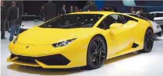  ??  ?? Lamborghin­i Huracan. Nuevo modelo de la casa italiana, reemplaza al mítico Gallardo.