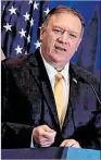  ??  ?? Acción. El secretario de Estado de EE. UU., Mike Pompeo.