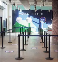  ??  ?? The Maritime Theater, the new 4D movie theater at the Maritime Aquarium at Norwalk on Friday.