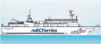  ??  ?? B.C. Ferries and the First Peoples’ Cultural Council revealed the Indigenous artistic designs for the Northern Sea Wolf. The artwork will be displayed on the interior and exterior of the vessel for customers to view, along with profiles of the artists.