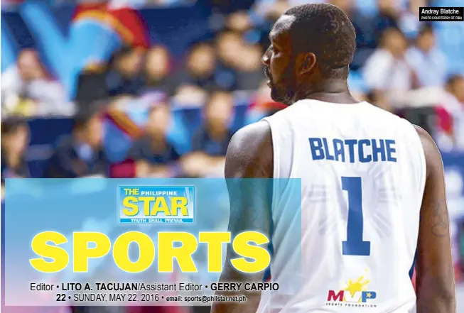  ?? photo courtersy of FIBA ?? Andray Blatche