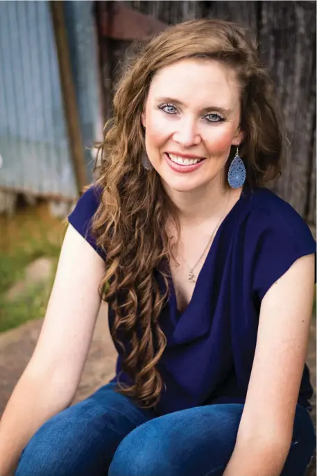  ??  ?? Kayla Harris of Searcy chose an uncommon path when she decided to work from home through a network marketing company, and she said that decision allows her to be present for her two children, help out on her family’s farm and open her home to children...
