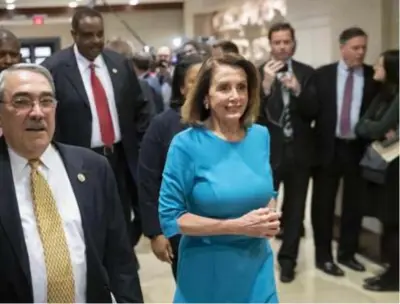  ?? FOTO AP ?? Nancy Pelosi is op weg om de belangrijk­ste tegenspele­r van Trump te worden.