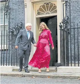  ?? AP ?? Extrasvaga­ncia. Boris Johnson y su esposa cuando era premier.