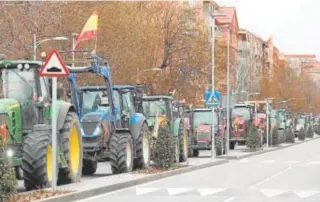  ?? // H. FRAILE ?? En la imagen de archivo, tractores en una protesta en Toledo