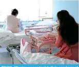  ?? ?? TIRANA: Albanian women tend to their new-borns at the Koco Gliozheni obstetrics and genecology hospital in Tirana. — AFP