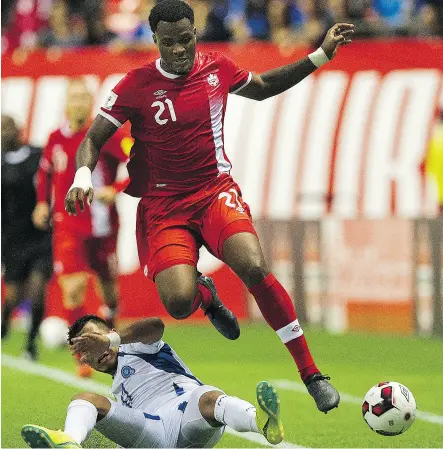  ?? GERRY KAHRMANN / POSTMEDIA NEWS FILES ?? Cyle Larin was left off the Canadian roster for the group stage at the Gold Cup and also missed some time with Orlando City SC to undergo Major League Soccer’s substance abuse program.