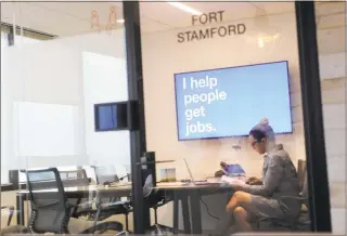  ?? Hearst Connecticu­t Media file photo ?? Indeed’s Stamford offices at 177 Broad St. in downtown Stamford.