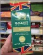  ??  ?? Mackie’s chocolate bar with the Union Jack packaging