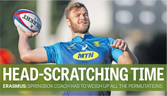 ?? Picture: Gallo Images ?? A MYSTERY. It remains to be seen if returning Springbok Duane Vermeulen will play at No 8 or flank in Saturday’s Test against England at Twickenham.