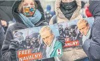  ?? OMER MESSINGER GETTY IMAGES FILE PHOTO ?? During protests against the imprisonme­nt of opposition leader Alexei Navalny this year, Russia slowed down access to Twitter.