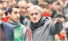  ??  ?? File photo of Manchester United manager Jose Mourinho giving instructio­n to Henrikh Mkhitaryan during a Premier League match. — Reuters photo