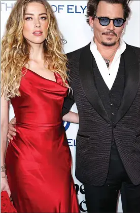  ??  ?? COURT BATTLE: Amber Heard and Johnny Depp at a Los Angeles gala in 2016