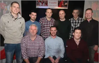  ??  ?? Donncha O’Connor pictured with Ballydesmo­nd club colleagues at a Tribute Night to mark his retirement from inter county football. Picture John Tarrant