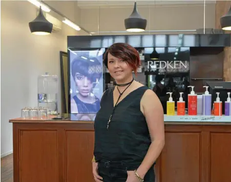  ?? PHOTO: MEGHAN HARRIS ?? REACHING GOALS: Air Hair Studio senior stylist Carmen Rogers is thrilled to be part of Redken’s Young Tribe.
