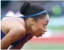  ?? – AFP ?? BAD DAY: Allyson Felix, fourth place, reacts after the women’s 200m final during the 2016 US Olympic Track & Field Team Trials at Hayward Field.