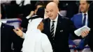  ??  ?? Gianni Infantino's FIFA will organize the 2022 World Cup Qatar