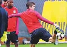  ?? AP ?? United States’ talented teenager Christian Pulisic juggles the ball during a training session in San Jose.